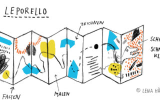 Skizze eines Leporello von Lena Hällmayer